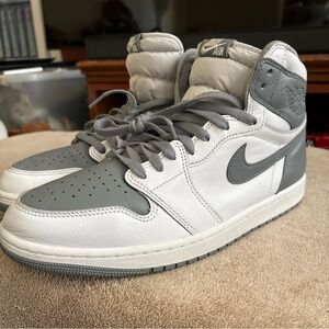 Nike Air Jordan 1 Retro High OG Stealth White Gray Mens 555088-037 Size 11.5